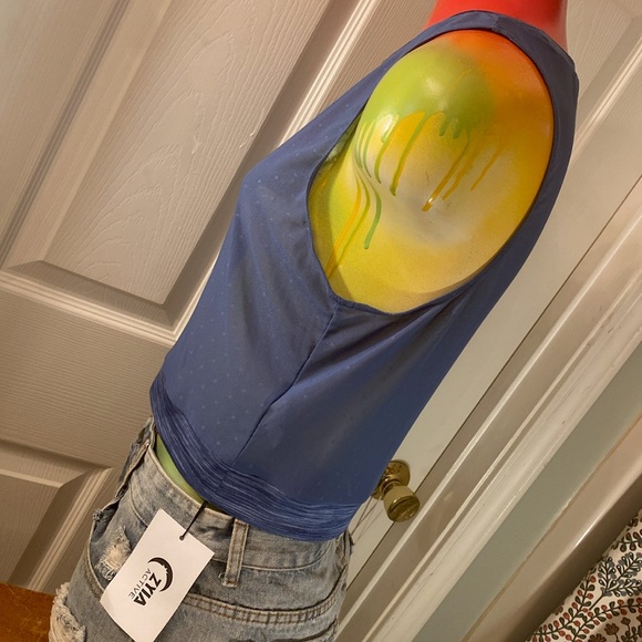 ZYIA ACTIVE Calm Blue Luxe Strappy Sports Bra Active Workout Top NWT - Picture 5 of 12